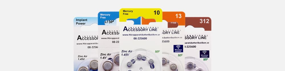Bild på Accessory Line's hörapparatsbatterier