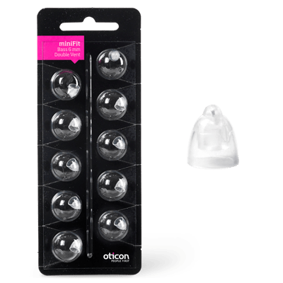 Oticon Bass Double Vent MiniFit 10-pack